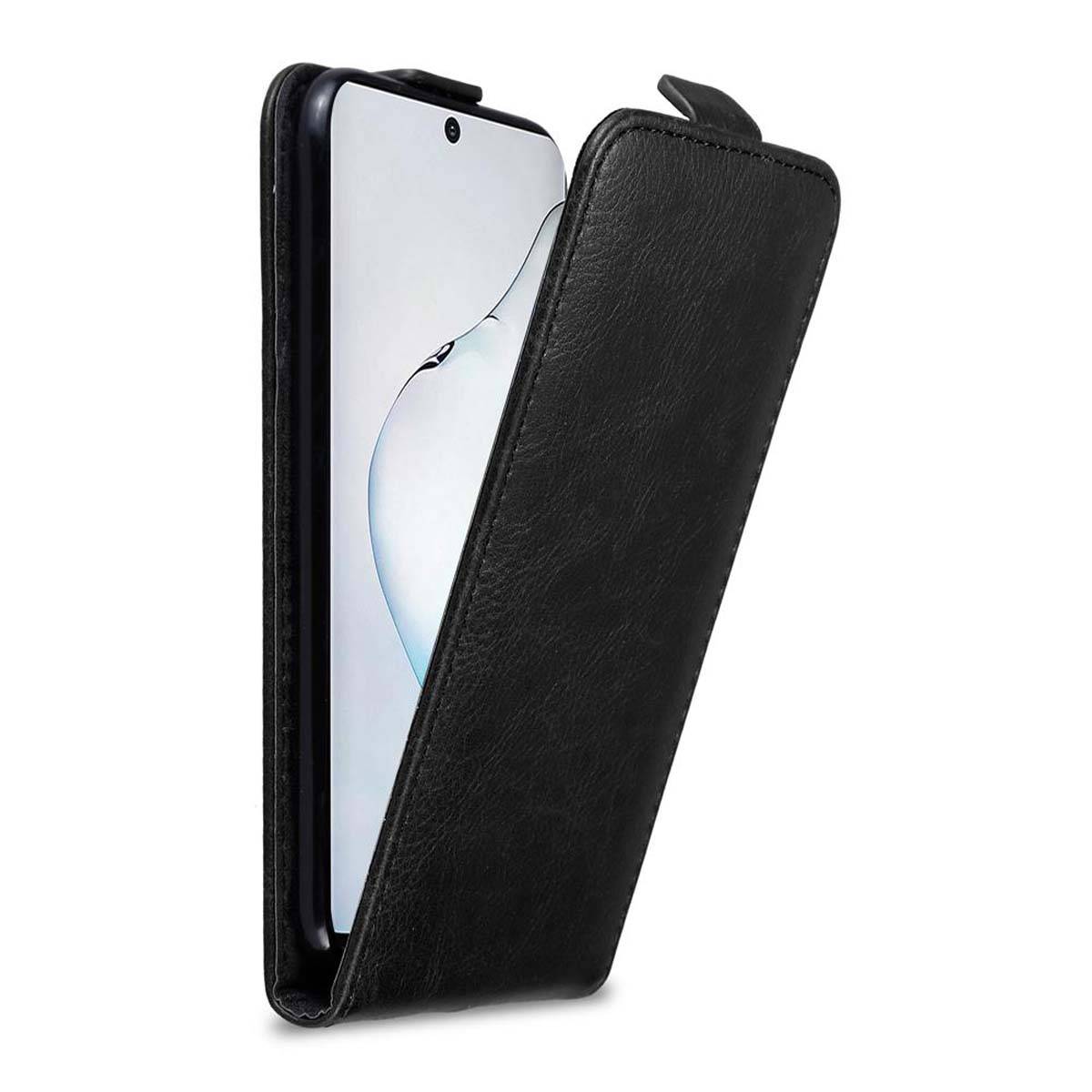 Cadorabo Hülle für Samsung Galaxy NOTE 10 Schutz Hülle in Schwarz Flip Etui Handyhülle Case Cover