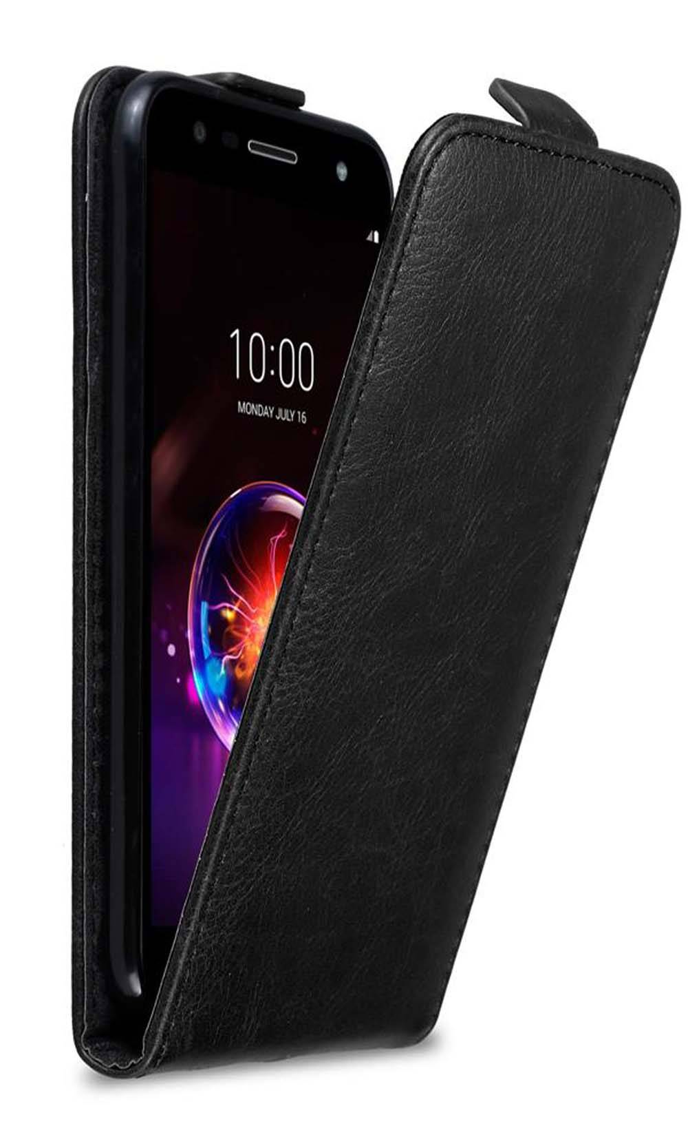 Cadorabo Hülle für LG X POWER 3 Schutz Hülle in Schwarz Flip Etui Handyhülle Case Cover