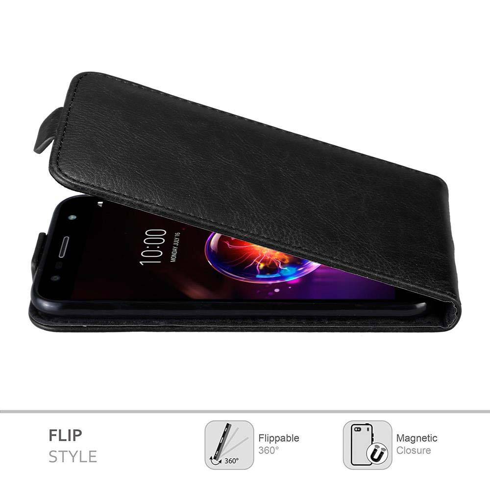 Cadorabo Hülle für LG X POWER 3 Schutz Hülle in Schwarz Flip Etui Handyhülle Case Cover