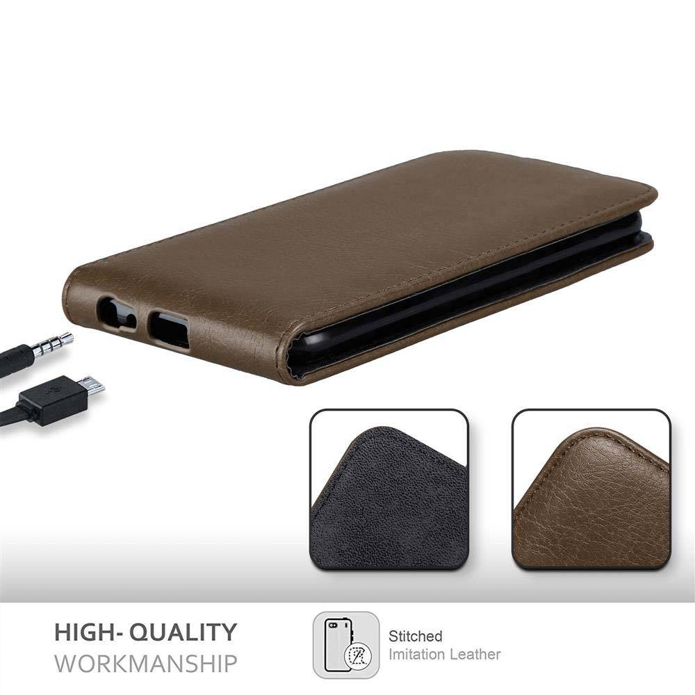Cadorabo Hülle für LG X POWER 3 Schutz Hülle in Braun Flip Etui Handyhülle Case Cover
