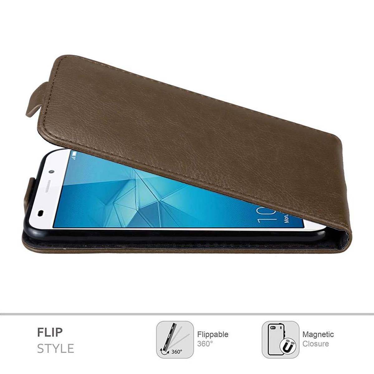 Cadorabo Hülle für Honor 5C Schutz Hülle in Braun Flip Etui Handyhülle Case Cover