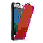 Cadorabo Hülle für Motorola MOTO G5S PLUS Schutz Hülle in Rot Flip Etui Handyhülle Case Cover