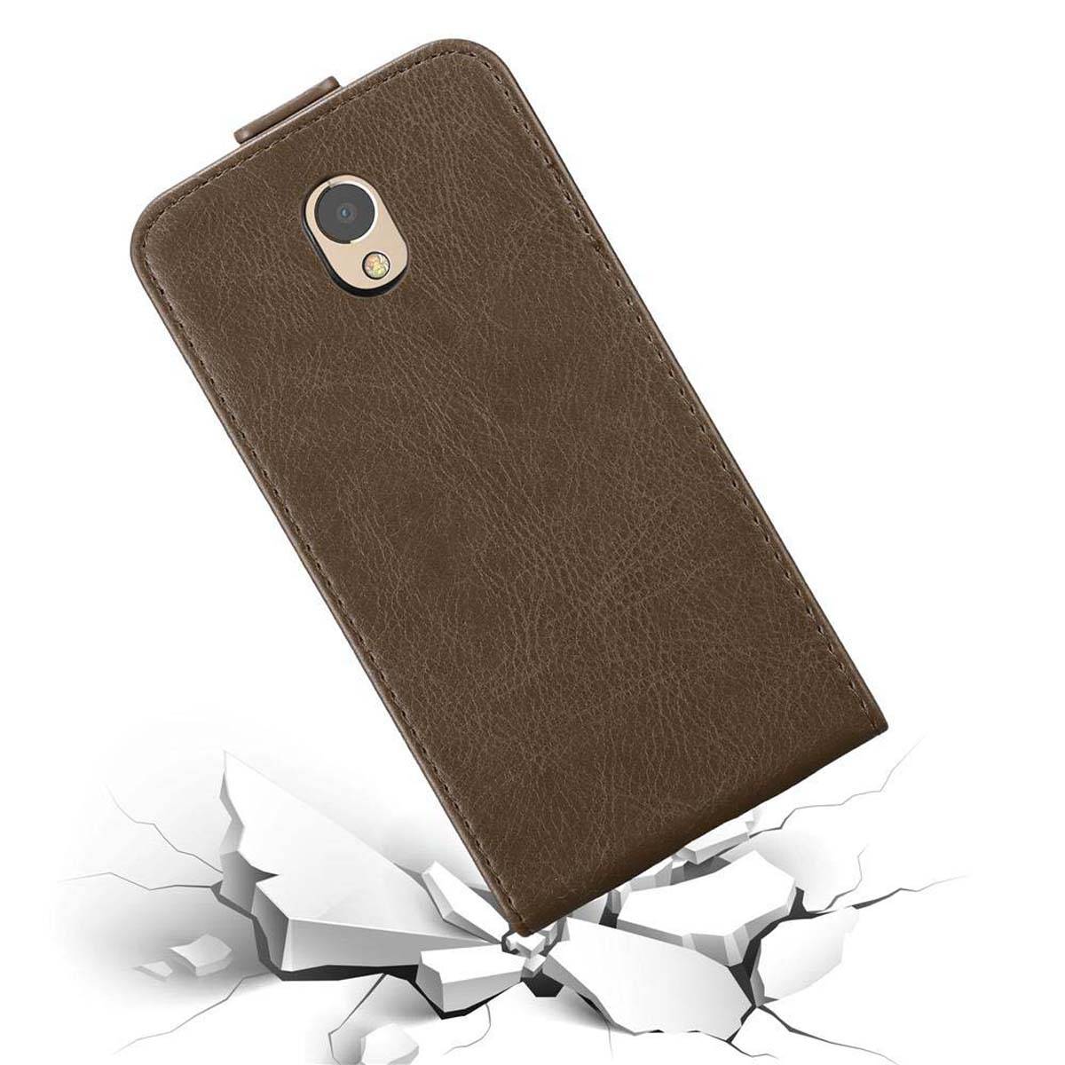 Cadorabo Hülle für Lenovo P2 Schutz Hülle in Braun Flip Etui Handyhülle Case Cover