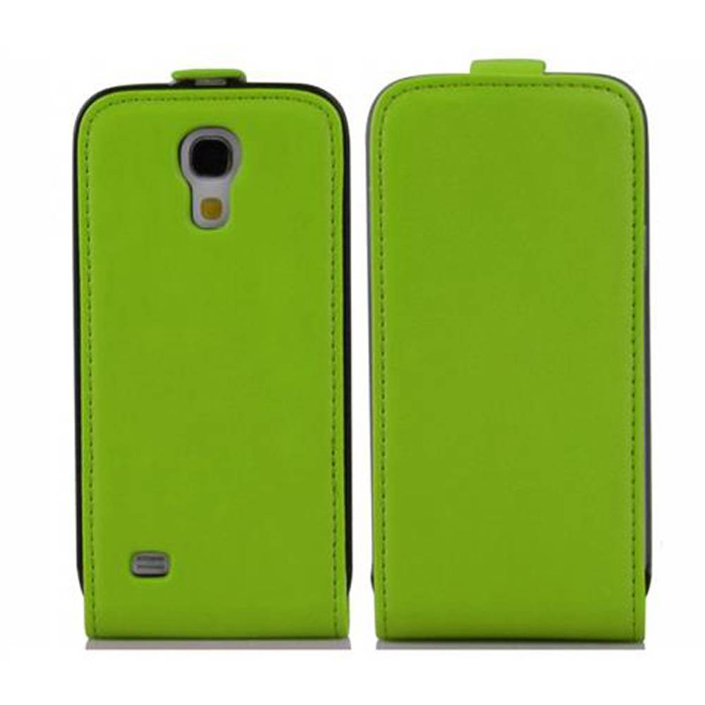 Cadorabo Hülle für Samsung Galaxy S4 MINI Schutzhülle in Grün Flip Handyhülle Case Cover Etui Kunstleder