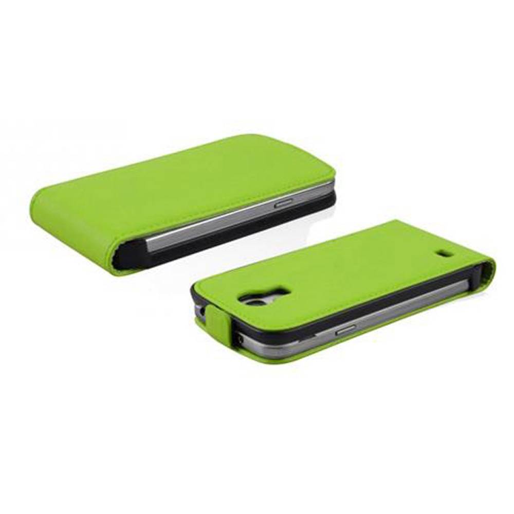 Cadorabo Hülle für Samsung Galaxy S4 MINI Schutzhülle in Grün Flip Handyhülle Case Cover Etui Kunstleder