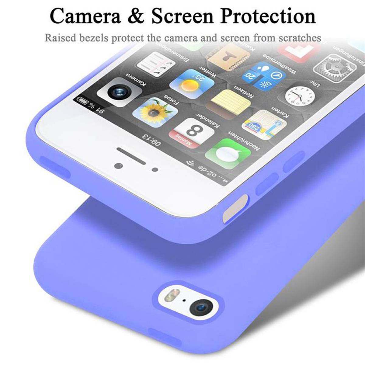 Cadorabo Schutzhülle für Apple iPhone 5 / 5S / SE 2016 Hülle in Lila Handyhülle Case Cover TPU Etui
