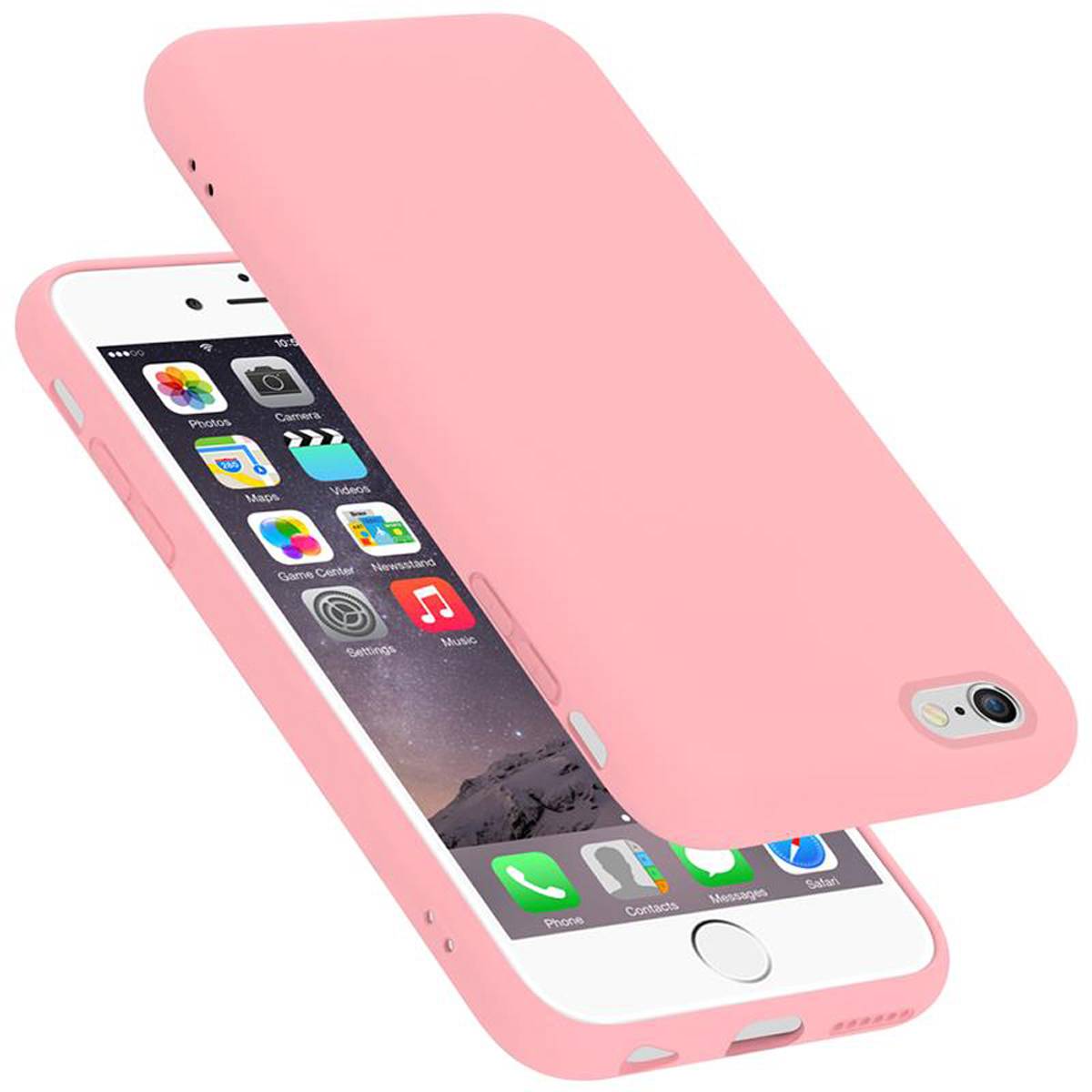 Cadorabo Schutzhülle für Apple iPhone 6 / 6S Hülle in Rosa Handyhülle Case Cover TPU Etui