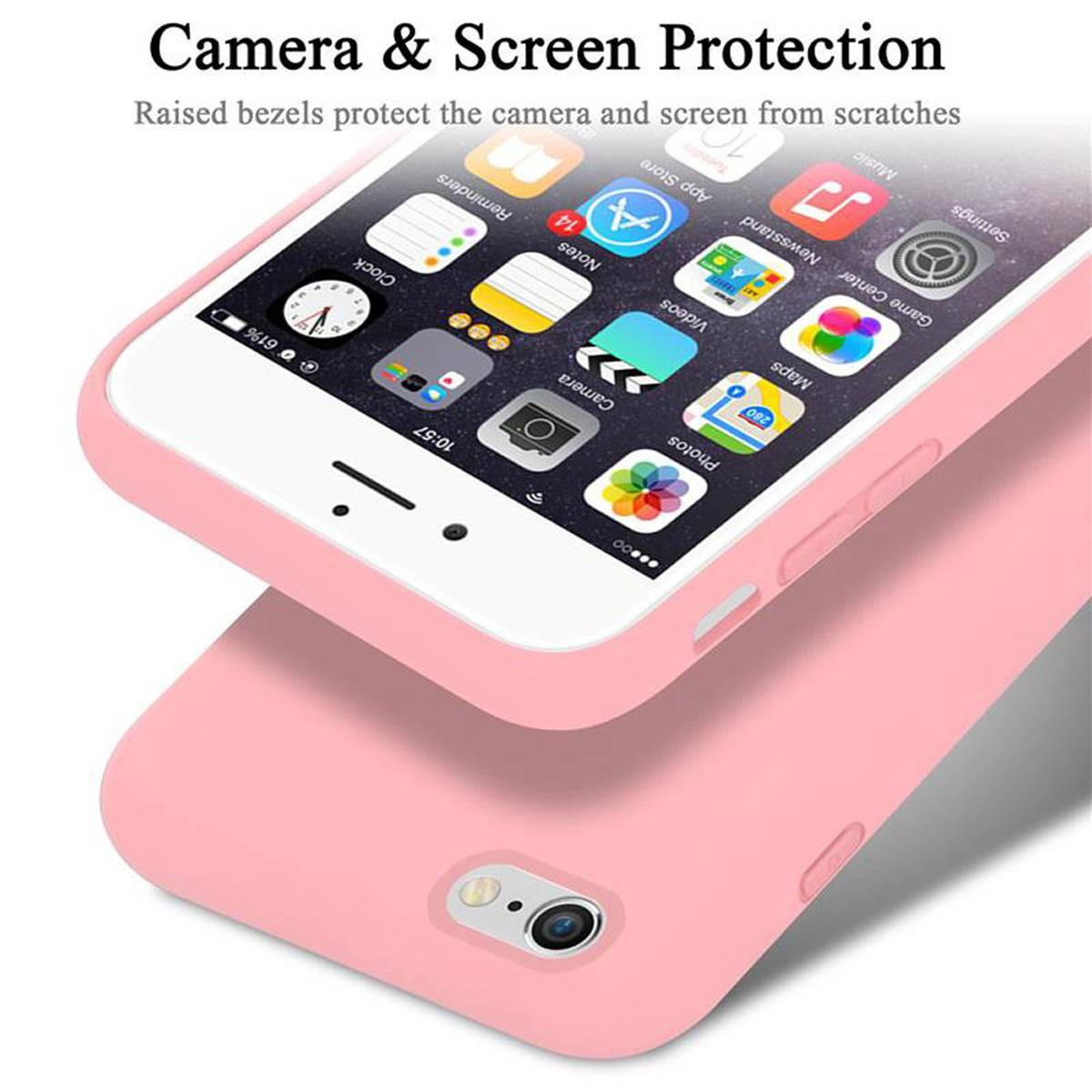 Cadorabo Schutzhülle für Apple iPhone 6 / 6S Hülle in Rosa Handyhülle Case Cover TPU Etui