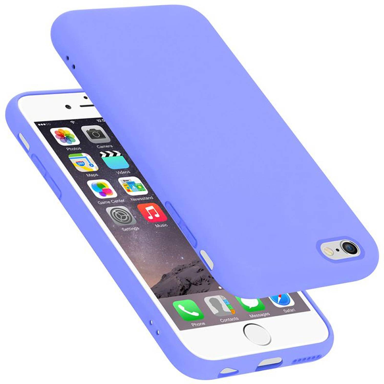 Cadorabo Schutzhülle für Apple iPhone 6 / 6S Hülle in Lila Handyhülle Case Cover TPU Etui
