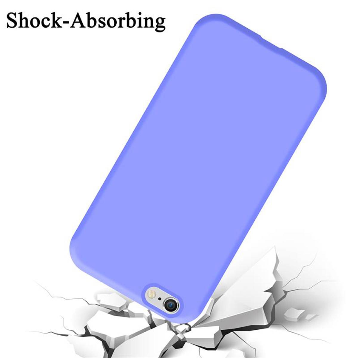 Cadorabo Schutzhülle für Apple iPhone 6 / 6S Hülle in Lila Handyhülle Case Cover TPU Etui