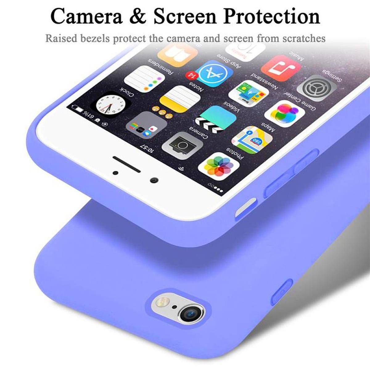 Cadorabo Schutzhülle für Apple iPhone 6 / 6S Hülle in Lila Handyhülle Case Cover TPU Etui