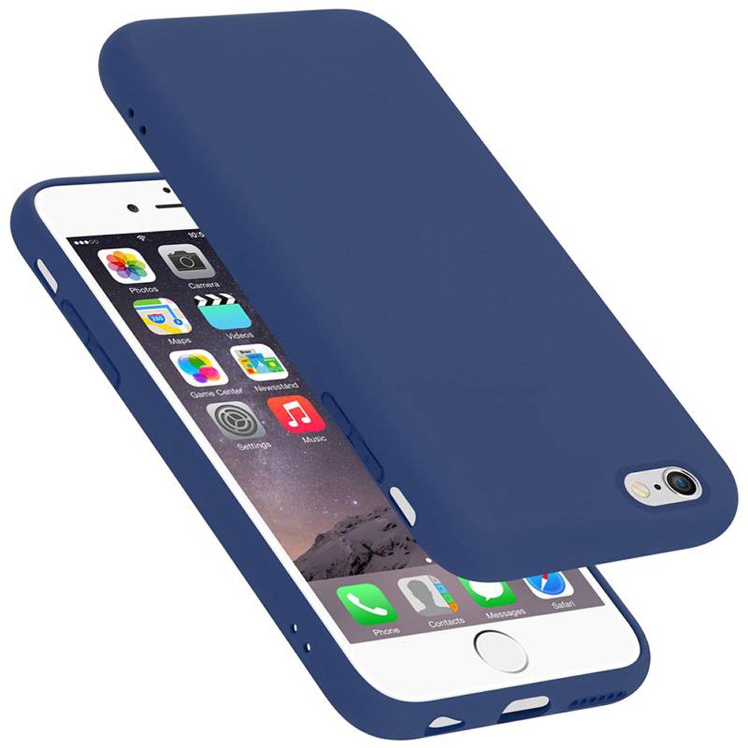 Cadorabo Schutzhülle für Apple iPhone 6 / 6S Hülle in Blau Handyhülle Case Cover TPU Etui