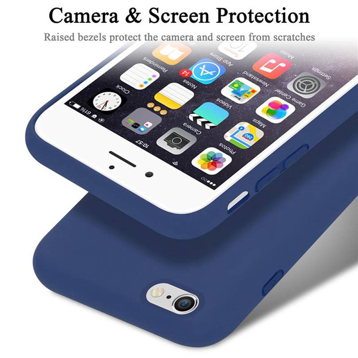 Cadorabo Schutzhülle für Apple iPhone 6 / 6S Hülle in Blau Handyhülle Case Cover TPU Etui