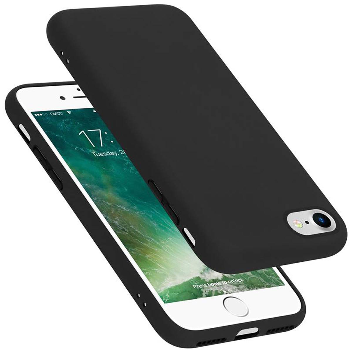 Cadorabo Schutzhülle für Apple iPhone 7 / 7S / 8 / SE 2020 Hülle in Rot Handyhülle Case Cover TPU Etui