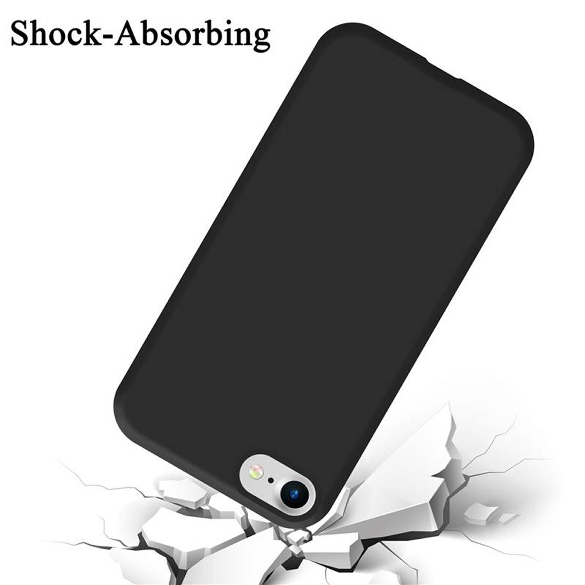 Cadorabo Schutzhülle für Apple iPhone 7 / 7S / 8 / SE 2020 Hülle in Rot Handyhülle Case Cover TPU Etui