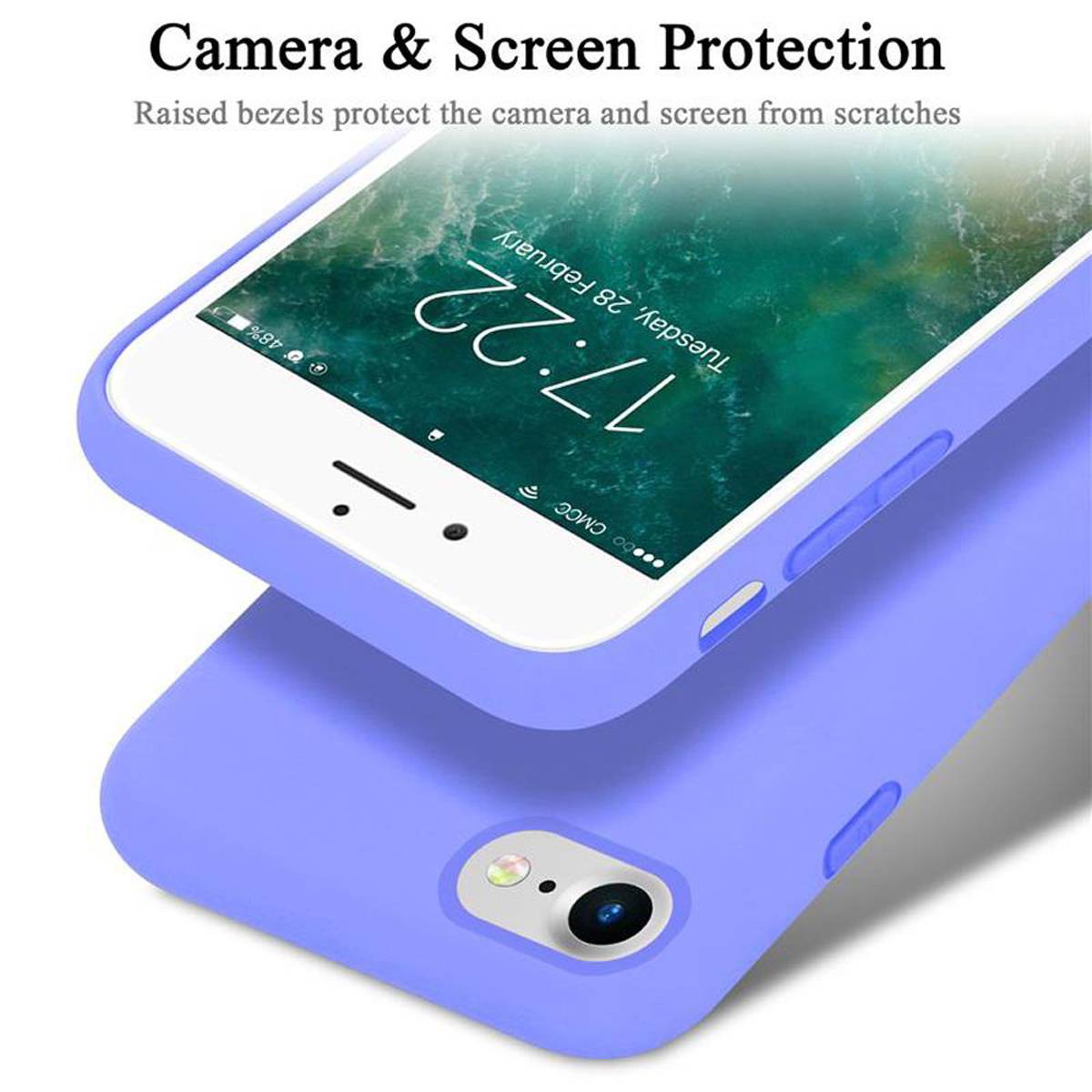 Cadorabo Schutzhülle für Apple iPhone 7 / 7S / 8 / SE 2020 Hülle in Rosa Handyhülle Case Cover TPU Etui