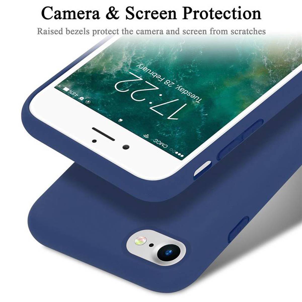Cadorabo Schutzhülle für Apple iPhone 7 / 7S / 8 / SE 2020 Hülle in Lila Handyhülle Case Cover TPU Etui