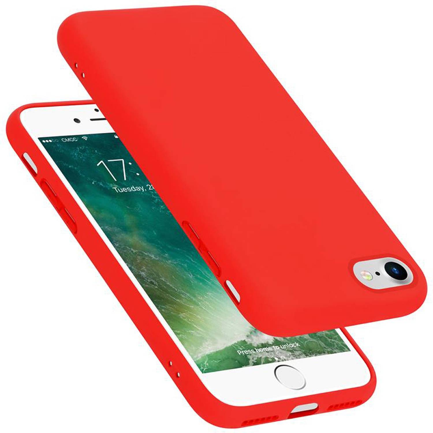 Cadorabo Schutzhülle für Apple iPhone 7 / 7S / 8 / SE 2020 Hülle in Blau Handyhülle Case Cover TPU Etui