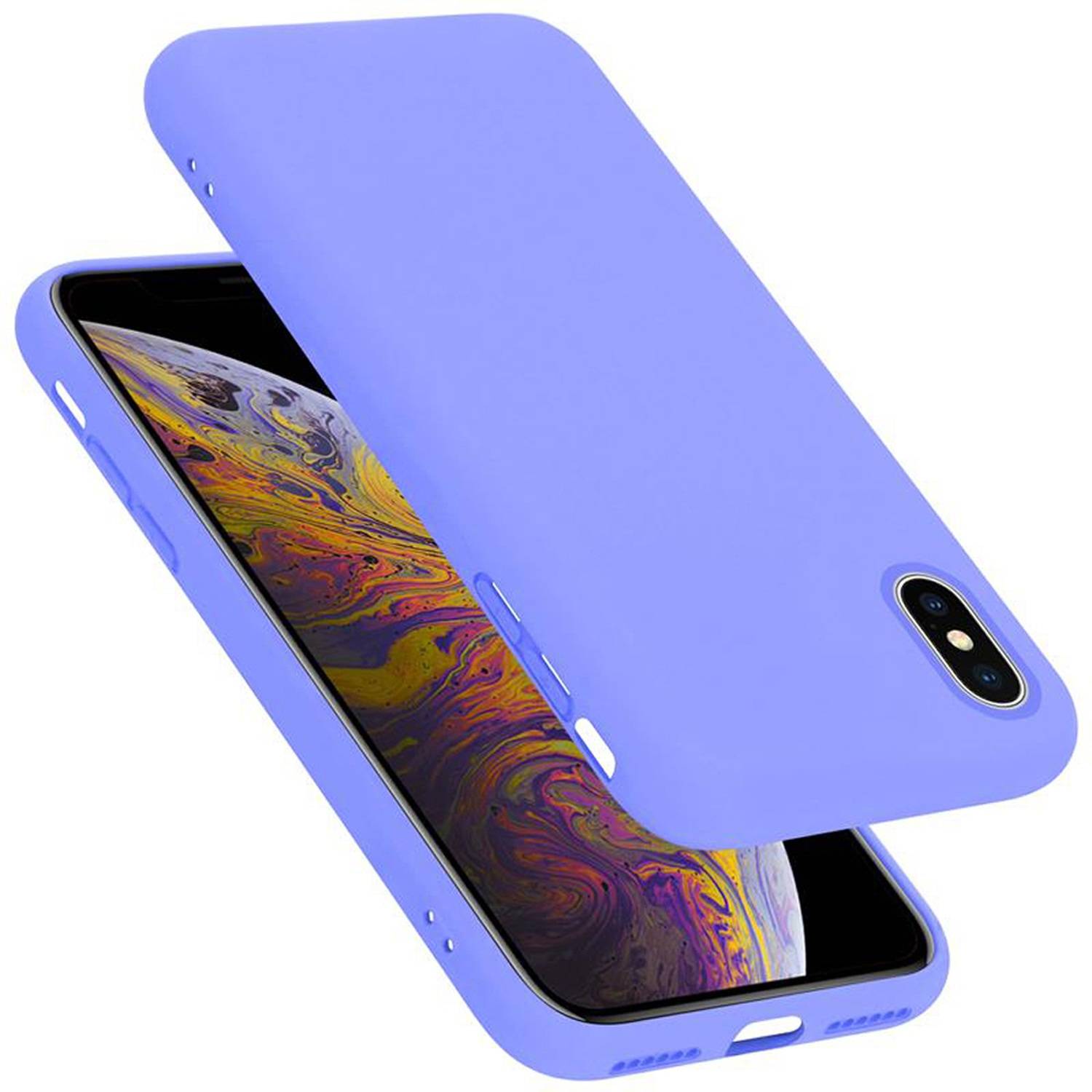 Cadorabo Schutzhülle für Apple iPhone X / XS Hülle in Lila Handyhülle Case Cover TPU Etui
