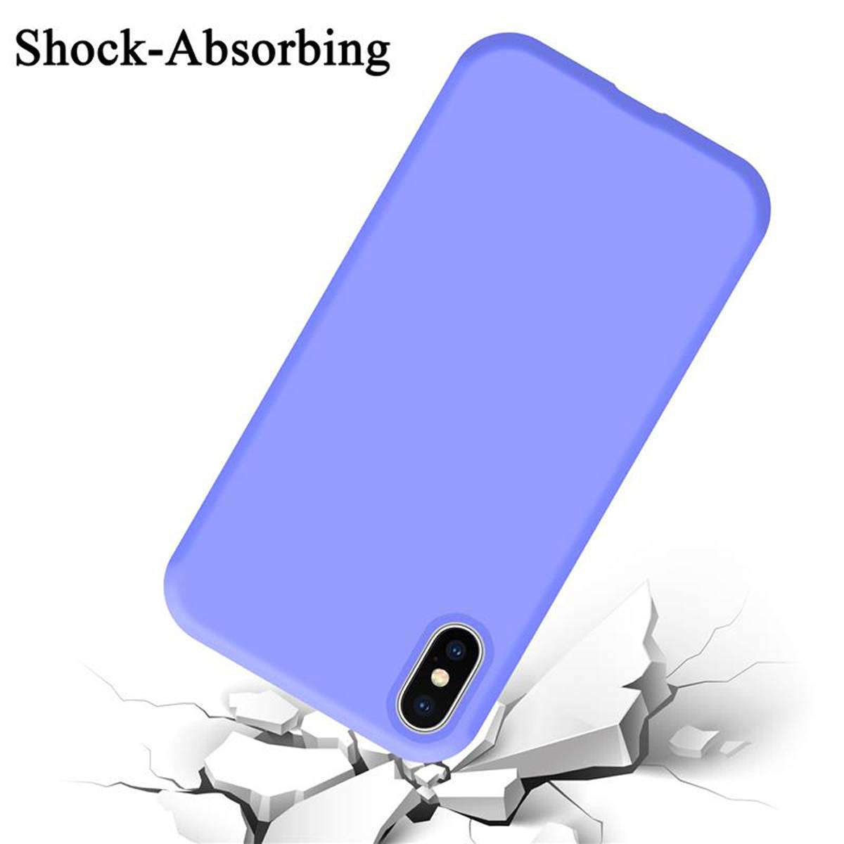 Cadorabo Schutzhülle für Apple iPhone X / XS Hülle in Lila Handyhülle Case Cover TPU Etui