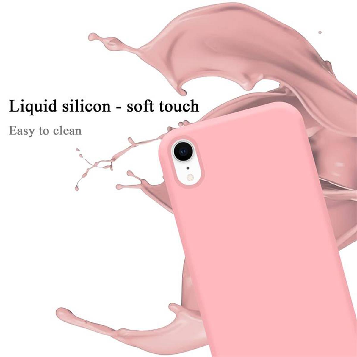 Cadorabo Schutzhülle für Apple iPhone XR Hülle in Rosa Handyhülle Case Cover TPU Etui