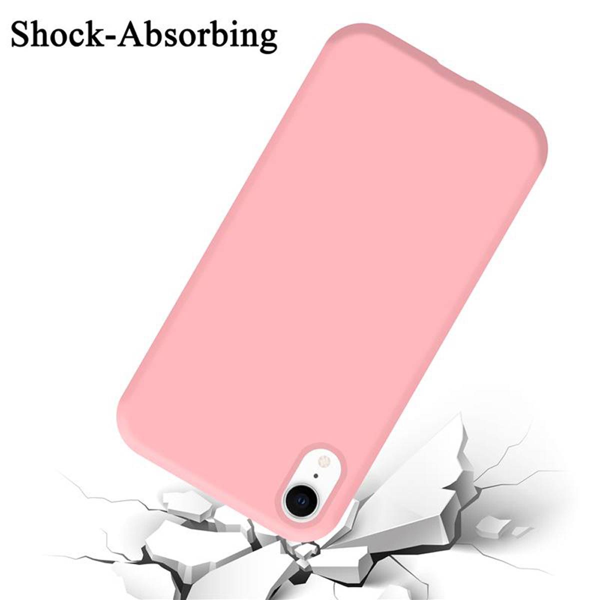 Cadorabo Schutzhülle für Apple iPhone XR Hülle in Rosa Handyhülle Case Cover TPU Etui
