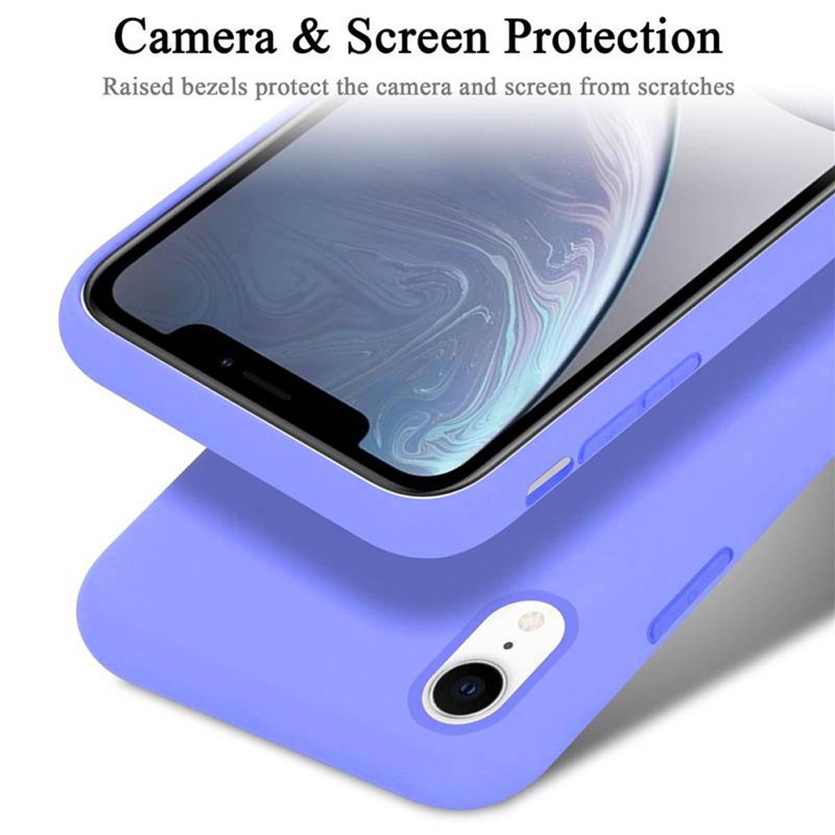 Cadorabo Schutzhülle für Apple iPhone XR Hülle in Lila Handyhülle Case Cover TPU Etui