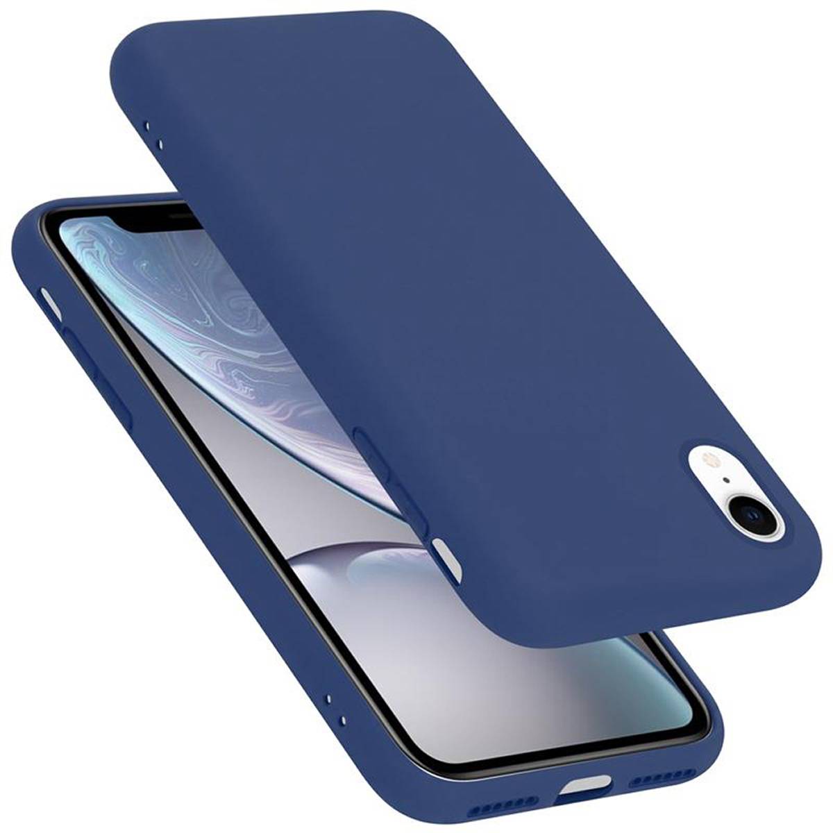 Cadorabo Schutzhülle für Apple iPhone XR Hülle in Blau Handyhülle Case Cover TPU Etui