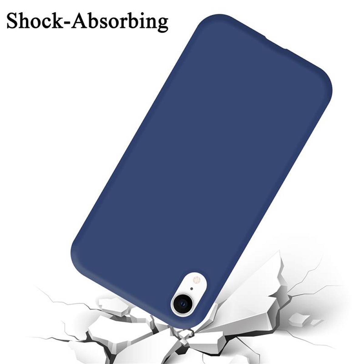 Cadorabo Schutzhülle für Apple iPhone XR Hülle in Blau Handyhülle Case Cover TPU Etui