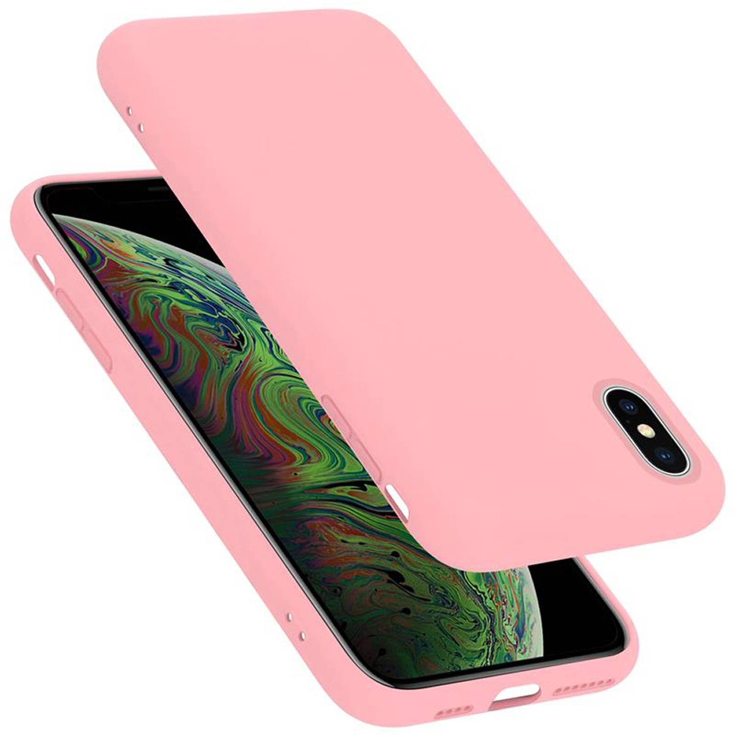 Cadorabo Schutzhülle für Apple iPhone XS MAX Hülle in Rosa Handyhülle Case Cover TPU Etui