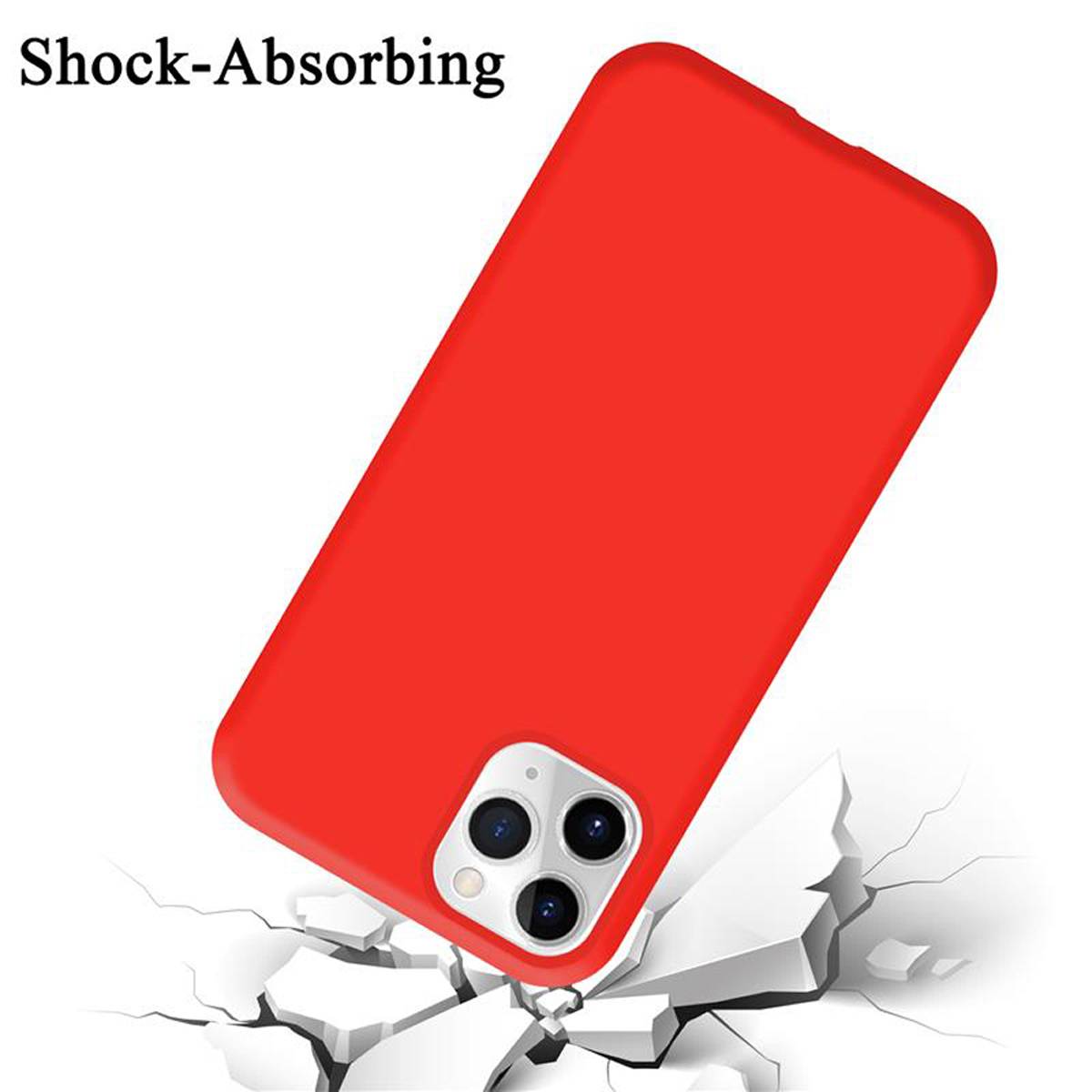 Cadorabo Schutzhülle für Apple iPhone 11 PRO Hülle in Rot Handyhülle Case Cover TPU Etui