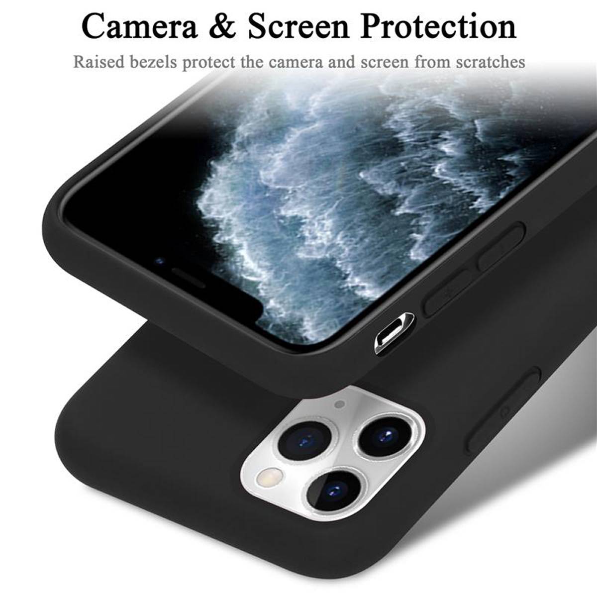 Cadorabo Schutzhülle für Apple iPhone 11 PRO Hülle in Schwarz Handyhülle Case Cover TPU Etui