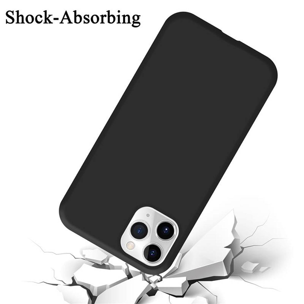 Cadorabo Schutzhülle für Apple iPhone 11 PRO Hülle in Schwarz Handyhülle Case Cover TPU Etui