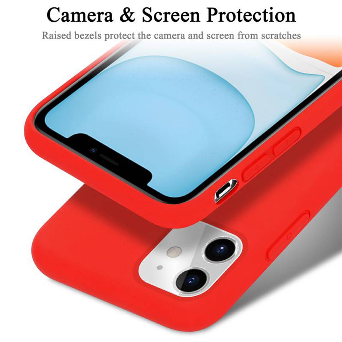 Cadorabo Schutzhülle für Apple iPhone 11 Hülle in Rot Handyhülle Case Cover TPU Etui