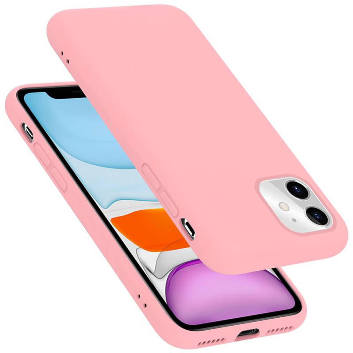 Cadorabo Schutzhülle für Apple iPhone 11 Hülle in Rosa Handyhülle Case Cover TPU Etui