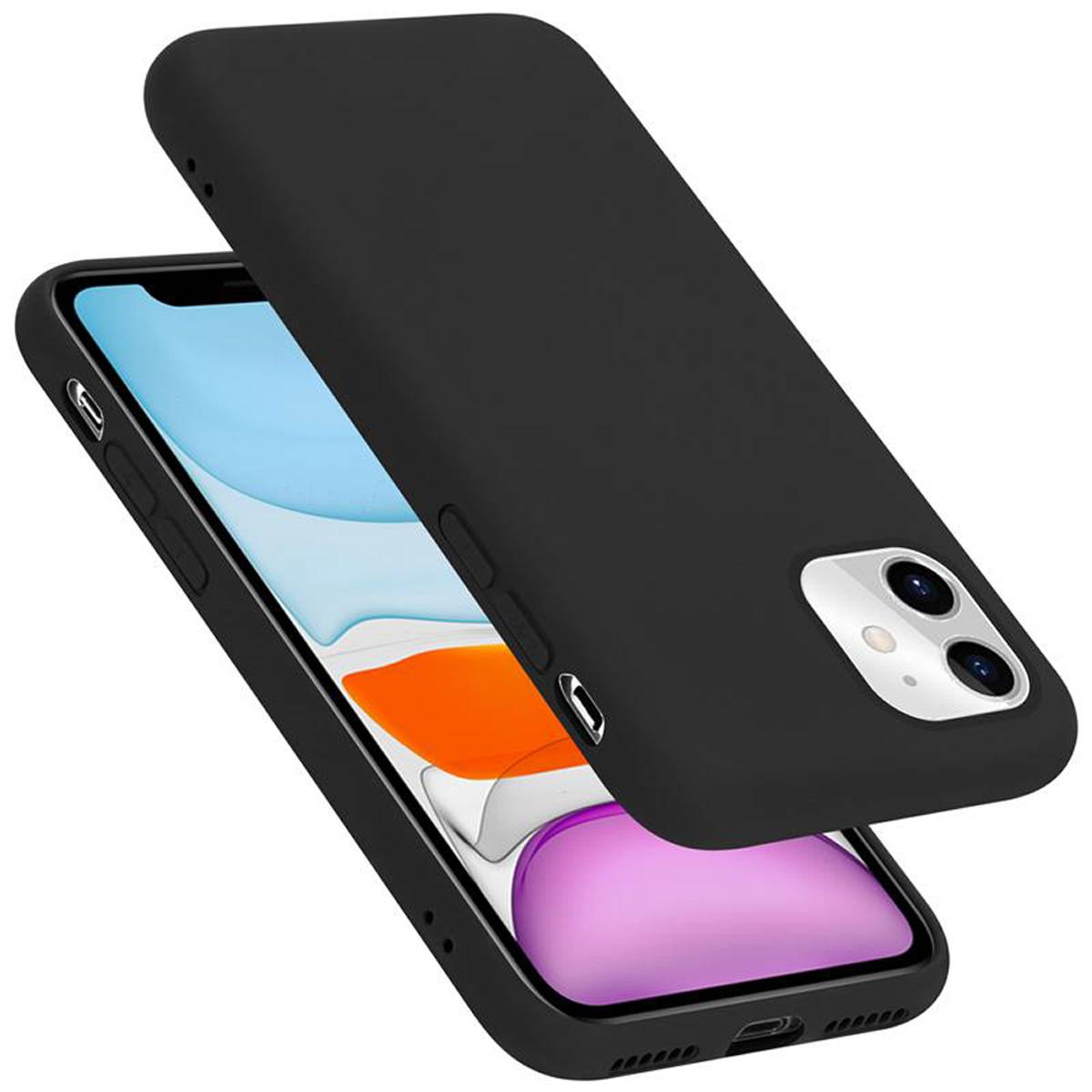Cadorabo Schutzhülle für Apple iPhone 11 Hülle in Schwarz Handyhülle Case Cover TPU Etui