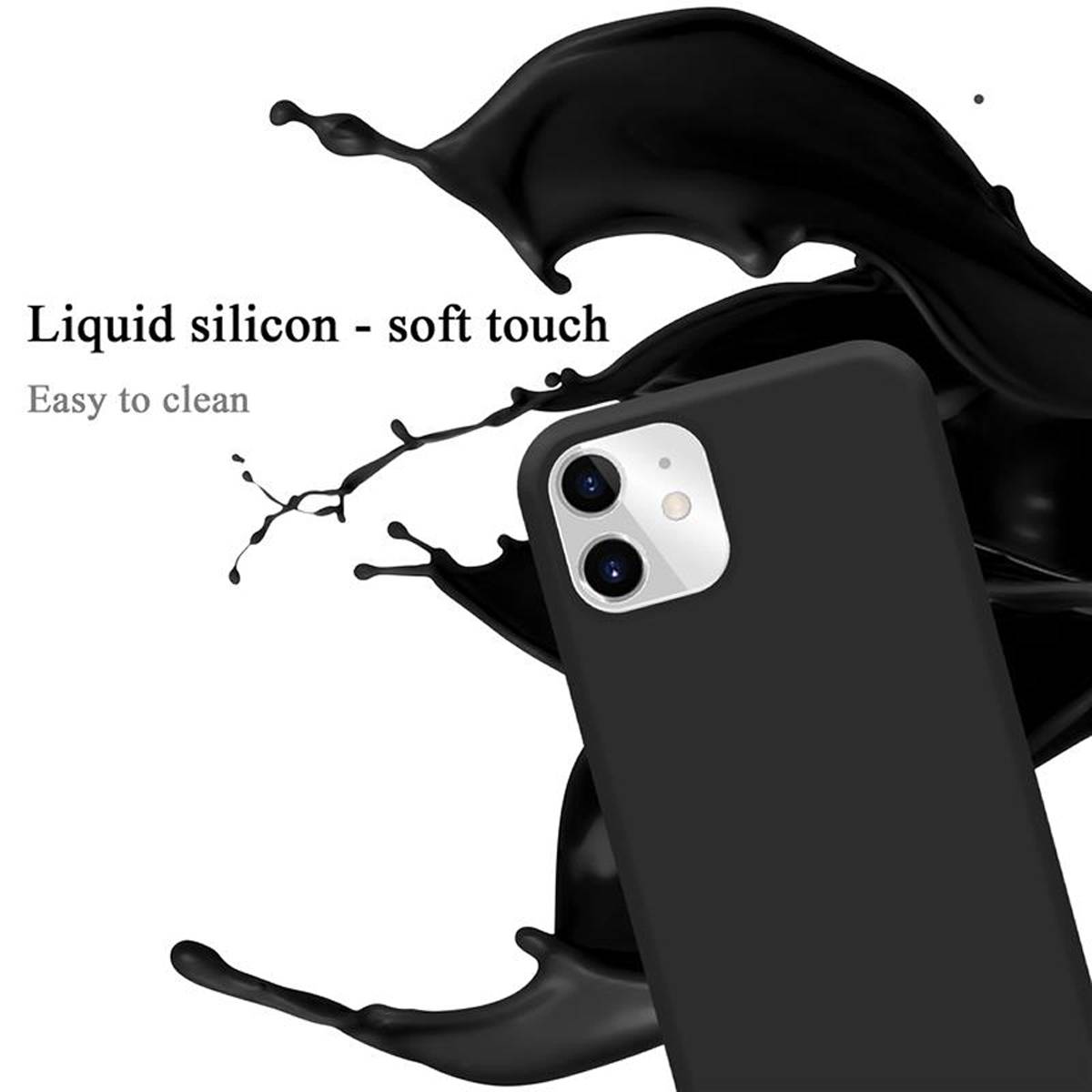 Cadorabo Schutzhülle für Apple iPhone 11 Hülle in Schwarz Handyhülle Case Cover TPU Etui