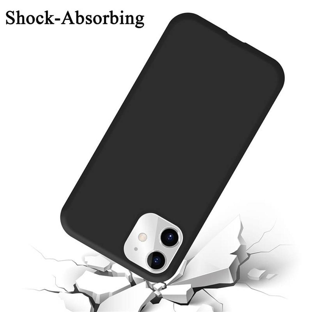Cadorabo Schutzhülle für Apple iPhone 11 Hülle in Schwarz Handyhülle Case Cover TPU Etui