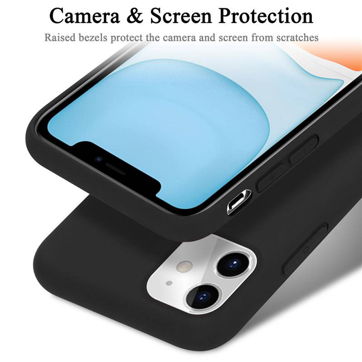 Cadorabo Schutzhülle für Apple iPhone 11 Hülle in Schwarz Handyhülle Case Cover TPU Etui