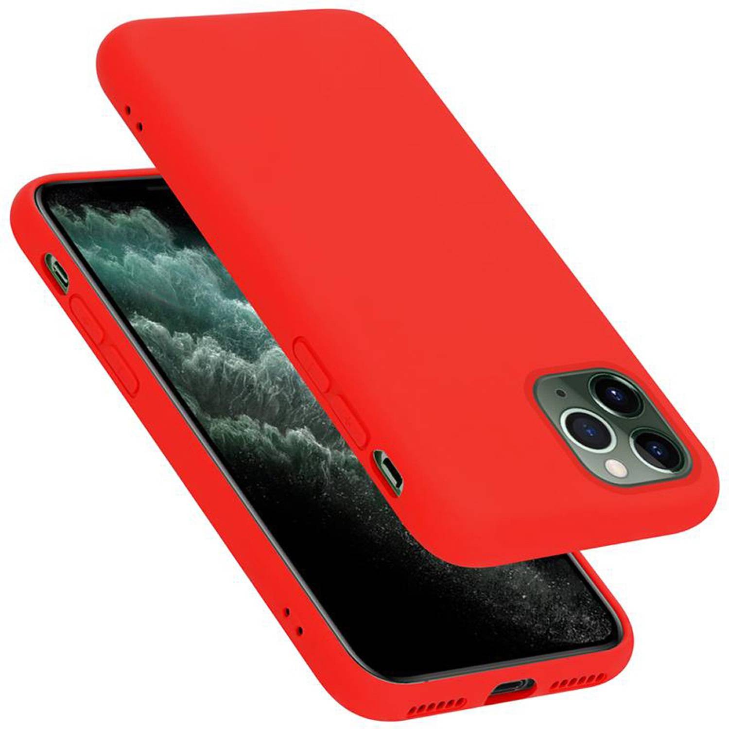 Cadorabo Schutzhülle für Apple iPhone 11 PRO MAX Hülle in Rot Handyhülle Case Cover TPU Etui