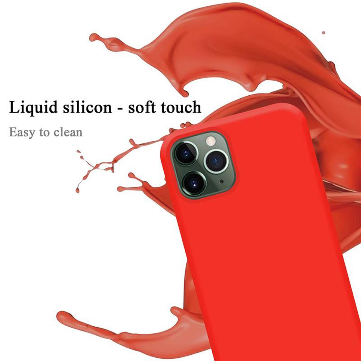 Cadorabo Schutzhülle für Apple iPhone 11 PRO MAX Hülle in Rot Handyhülle Case Cover TPU Etui