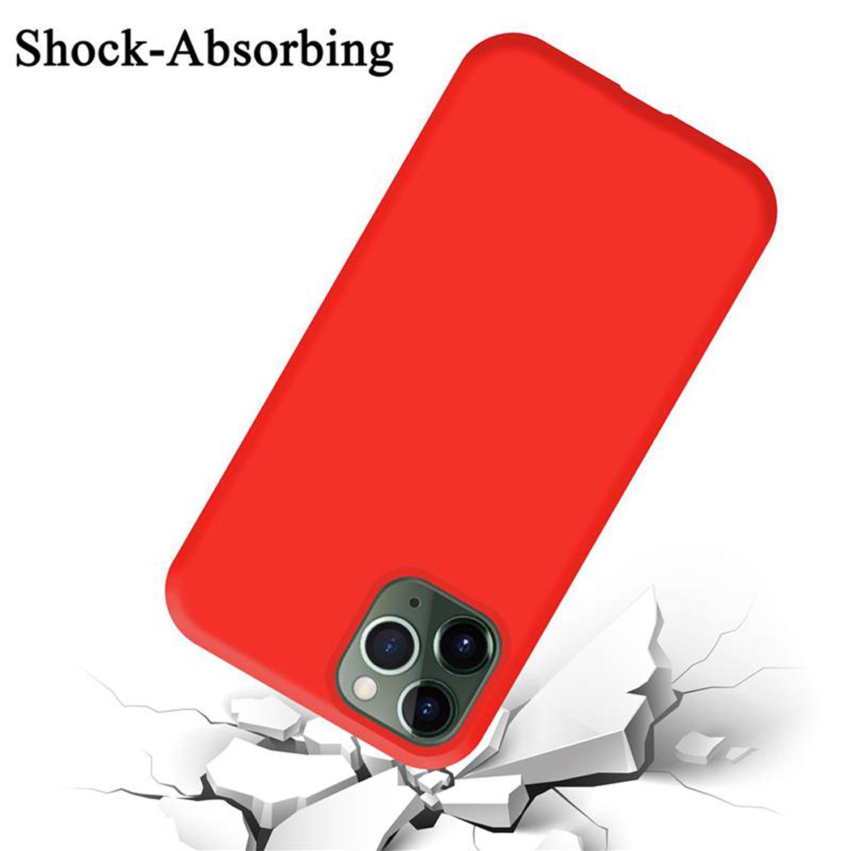 Cadorabo Schutzhülle für Apple iPhone 11 PRO MAX Hülle in Rot Handyhülle Case Cover TPU Etui