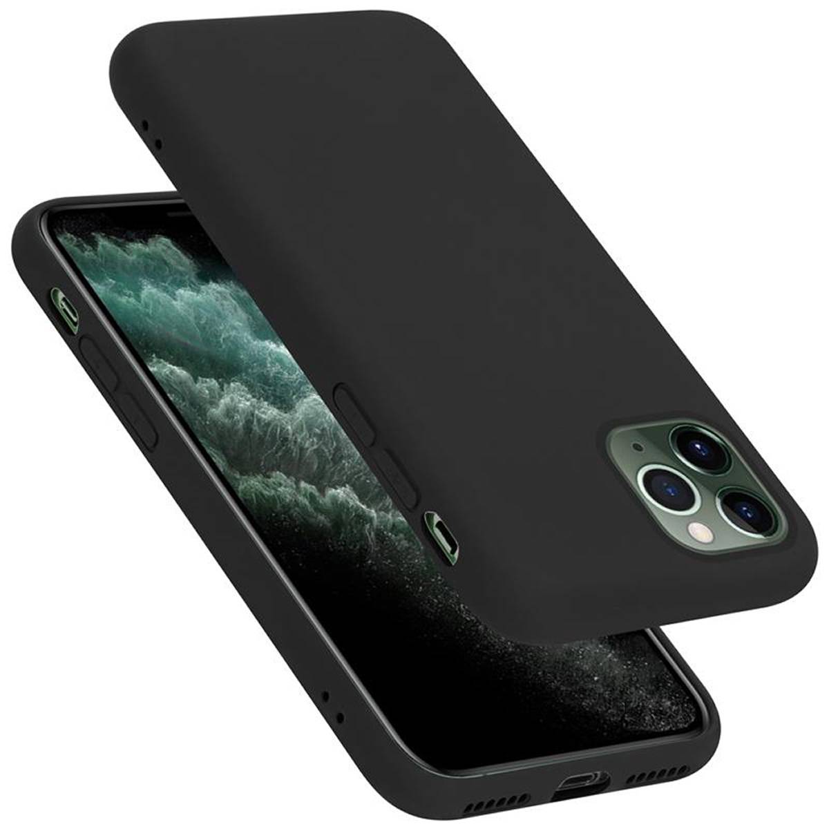 Cadorabo Schutzhülle für Apple iPhone 11 PRO MAX Hülle in Schwarz Handyhülle Case Cover TPU Etui