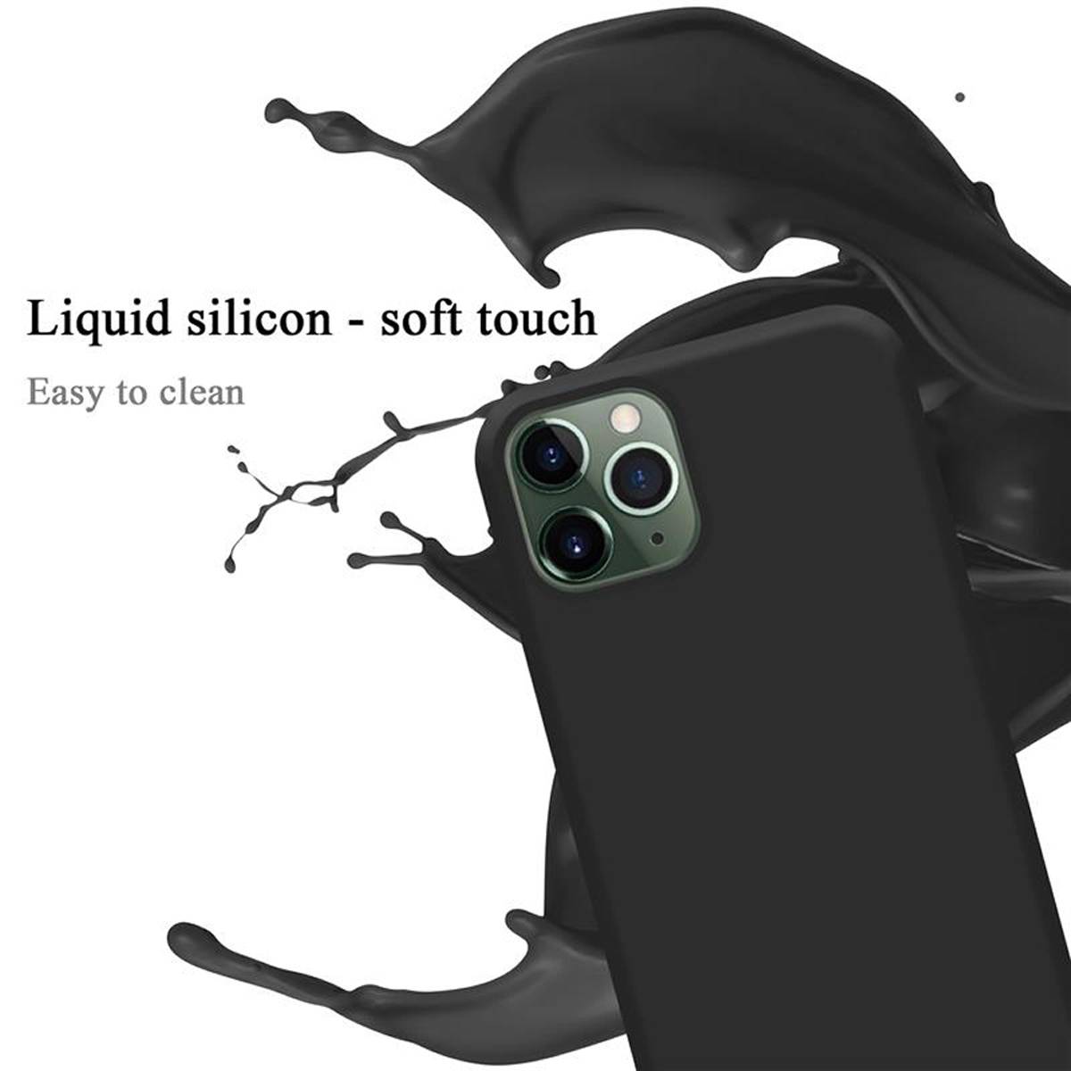 Cadorabo Schutzhülle für Apple iPhone 11 PRO MAX Hülle in Schwarz Handyhülle Case Cover TPU Etui