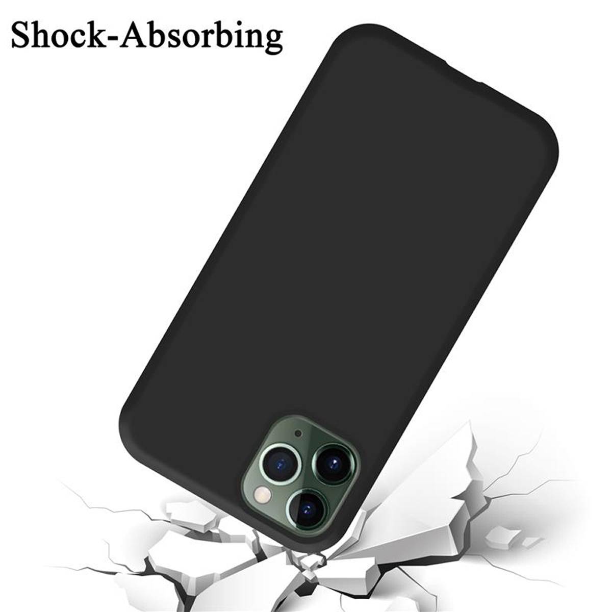 Cadorabo Schutzhülle für Apple iPhone 11 PRO MAX Hülle in Schwarz Handyhülle Case Cover TPU Etui