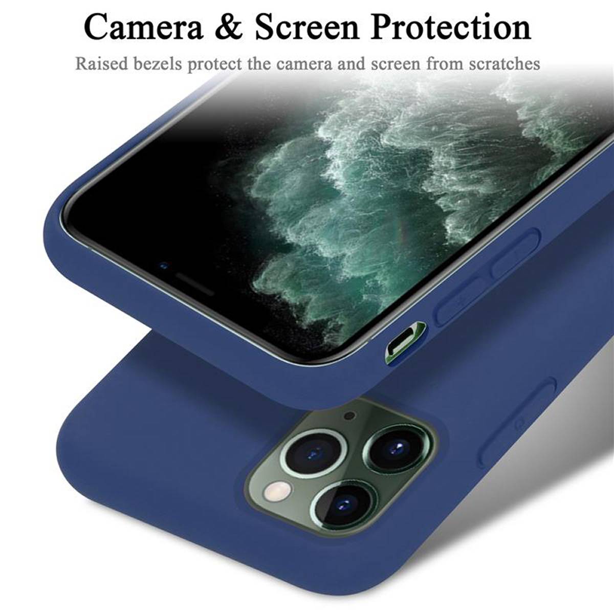 Cadorabo Schutzhülle für Apple iPhone 11 PRO MAX Hülle in Blau Handyhülle Case Cover TPU Etui