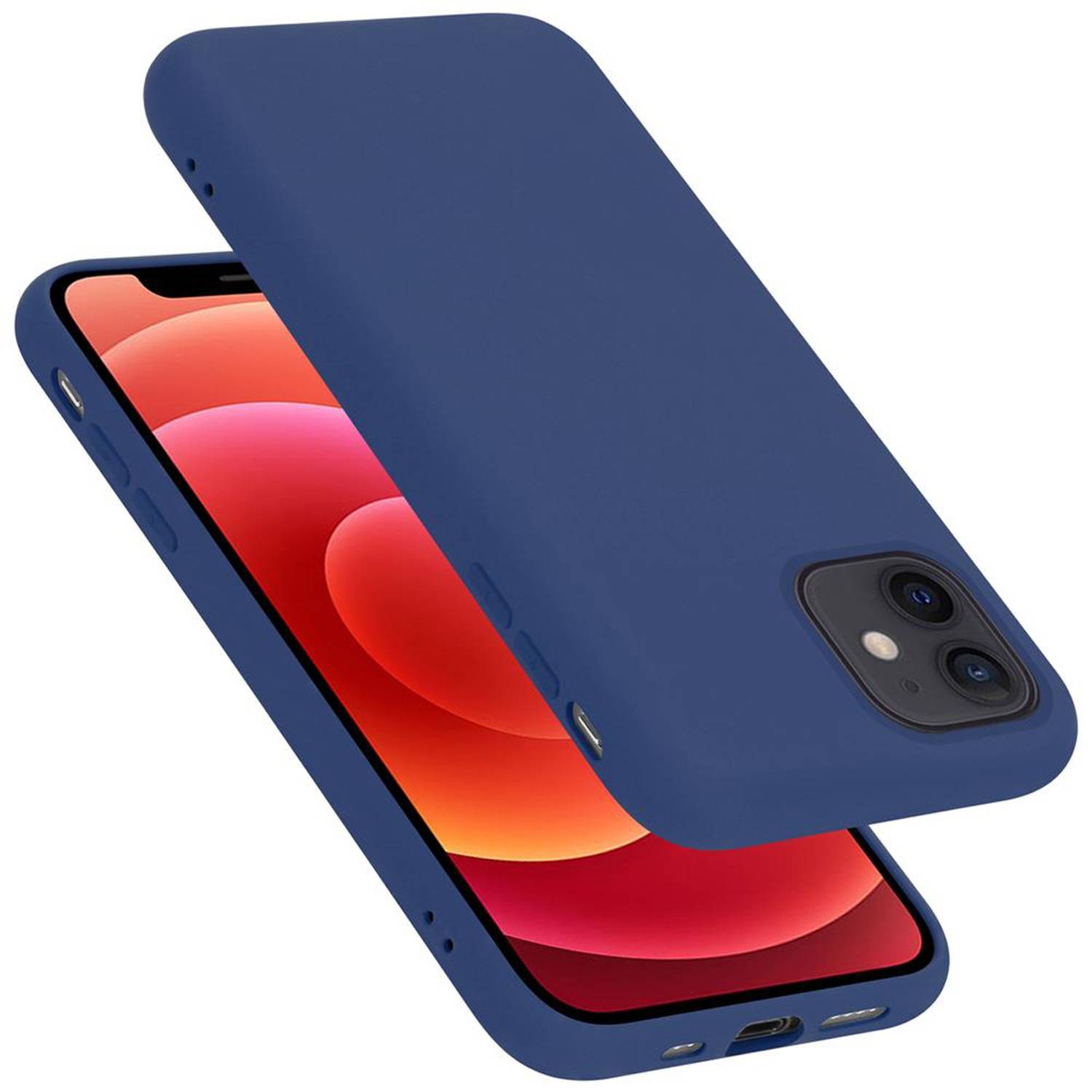 Cadorabo Schutzhülle für Apple iPhone 12 MINI Hülle in Blau Handyhülle Case Cover TPU Etui
