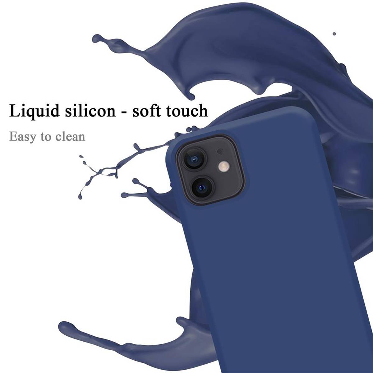 Cadorabo Schutzhülle für Apple iPhone 12 MINI Hülle in Blau Handyhülle Case Cover TPU Etui