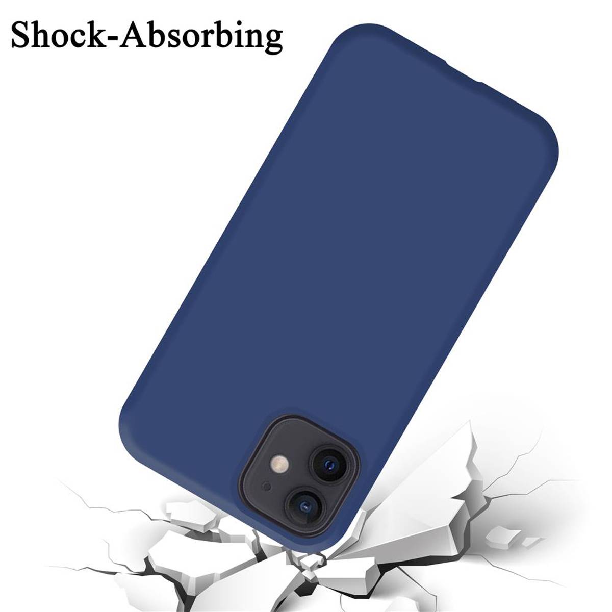 Cadorabo Schutzhülle für Apple iPhone 12 MINI Hülle in Blau Handyhülle Case Cover TPU Etui