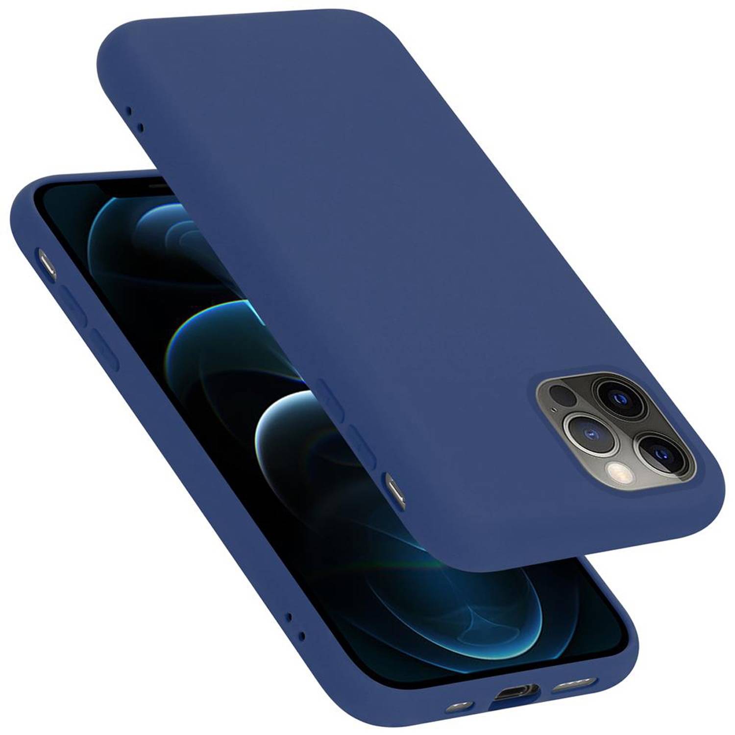 Cadorabo Schutzhülle für Apple iPhone 12 / 12 PRO Hülle in Blau Handyhülle Case Cover TPU Etui